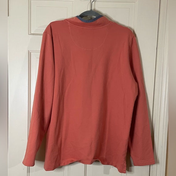 LL Bean Women's Pullover Sweatshirt Size XL Orange Chambray 100% Cotton Colorful - Picture 6 of 8